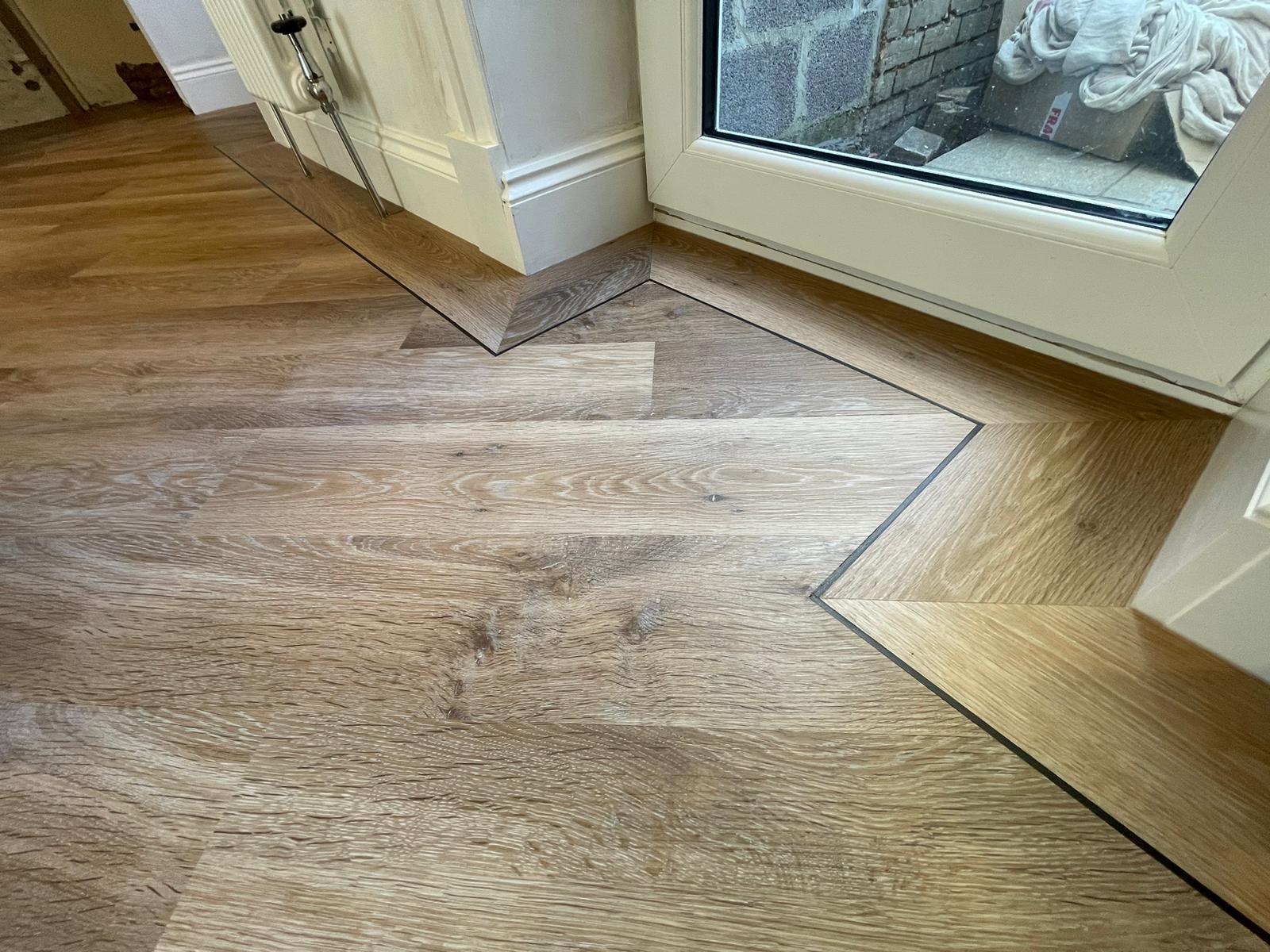 Karndean flooring KP94 on 45 degree angle